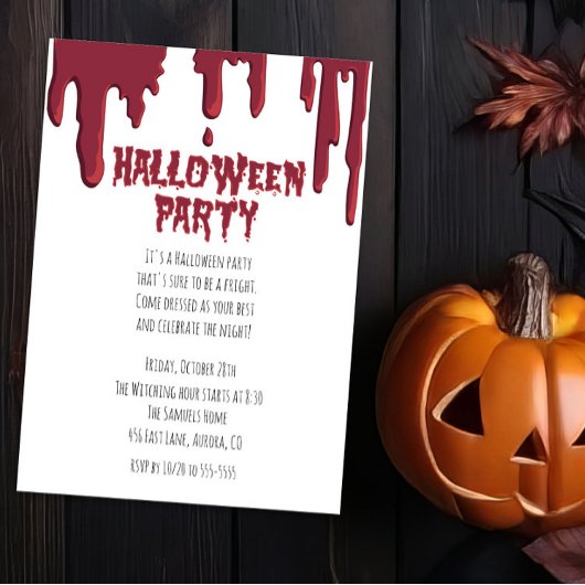 Uitnodiging voor Halloween Party