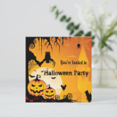 Uitnodiging voor Halloween Party (Staand voorkant)