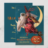 Uitnodiging voor Halloween Party (Voorkant / Achterkant)