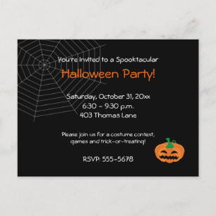 Uitnodiging voor Halloween Party