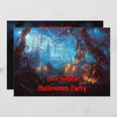 Uitnodiging voor Halloween Party (Voorkant / Achterkant)
