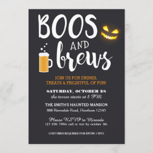 Uitnodiging voor Halloween Party, Adult, Boos and