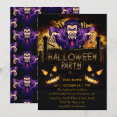 uitnodiging voor Halloween Party Dracula (Voorkant / Achterkant)