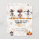 Uitnodiging voor Halloween Party - Spooktacular Pa (Voorkant / Achterkant)
