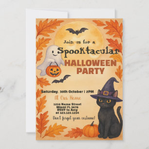 Uitnodiging voor Halloween Party   Vliegende vleer