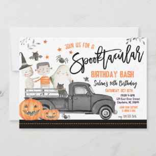 Uitnodiging voor Halloween-verjaardagsfeest,