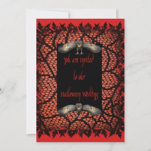 Uitnodiging voor Halloween Wedding (Voorkant)