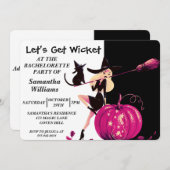 Uitnodiging voor Halloween Witch Bachelorette (Voorkant / Achterkant)