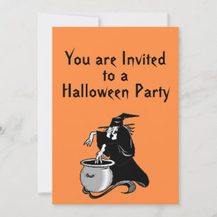 Uitnodiging voor Halloween Witches Brew Party