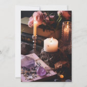 Uitnodiging voor Halloween Witches Tea Party (Achterkant)