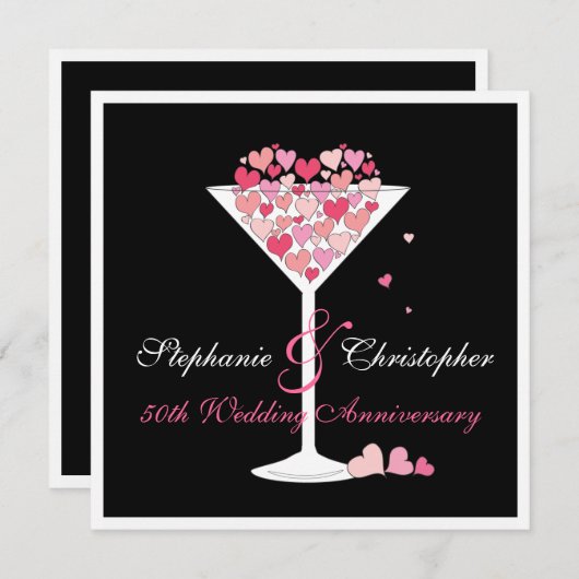 Uitnodiging voor Hartelijk Jubileumfeest (Voorkant / Achterkant)