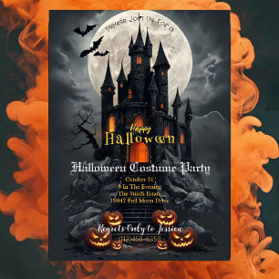 Uitnodiging voor Haunted Castle Halloween Kostuumf