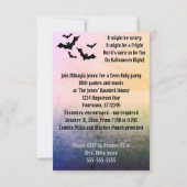 Uitnodiging voor Haunted Forest Teen Halloween Par (Achterkant)