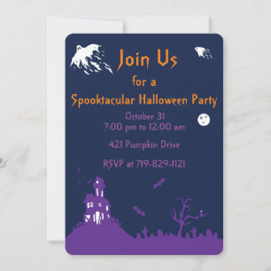 Uitnodiging voor Haunted Halloween Party