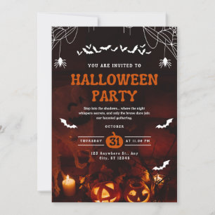 Uitnodiging voor Haunted Halloween Party