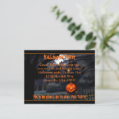 Uitnodiging voor Haunted Halloween Party Briefkaart (Staand voorkant)