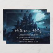 Uitnodiging voor Haunted Hill Halloween Party (Voorkant / Achterkant)