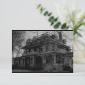 Uitnodiging voor Haunted Mansion Party (Staand voorkant)