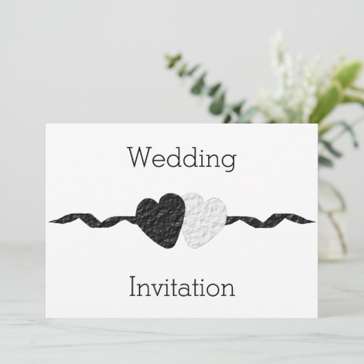 Uitnodiging voor hedendaagse bruiloft (Staand voorkant)