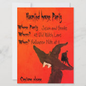 Uitnodiging voor heksen Halloween (Achterkant)