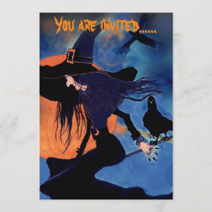 Uitnodiging voor Heksen Halloween Feest door Kunst