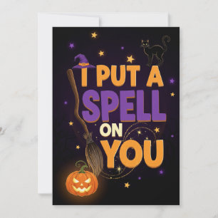 Uitnodiging voor heksenspell Halloween-feest