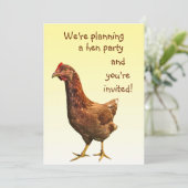 Uitnodiging voor Hen Party (Staand voorkant)