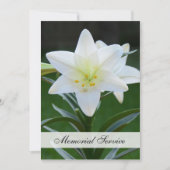 Uitnodiging voor herdenkingsdienst — Lily (Voorkant)