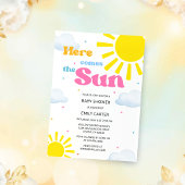 Uitnodiging voor 'Here Comes the Sun' baby shower