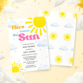 Uitnodiging voor 'Here Comes the Sun' baby shower