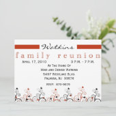 Uitnodiging voor hereniging van familiebomen -+ (Staand voorkant)