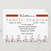 Uitnodiging voor hereniging van familiebomen -+ (Voorkant / Achterkant)