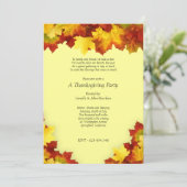 Uitnodiging voor herfst-esdoornbladeren Thanksgivi (Staand voorkant)