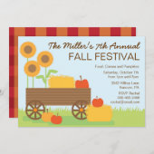 Uitnodiging voor herfst Festival (Voorkant / Achterkant)