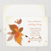 Uitnodiging voor Herfst Kip Feestje (Voorkant / Achterkant)