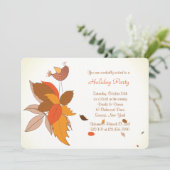 Uitnodiging voor Herfst Kip Feestje (Staand voorkant)