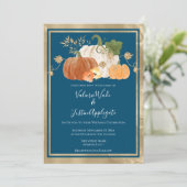 Uitnodiging voor herfst-pompoenen (Staand voorkant)