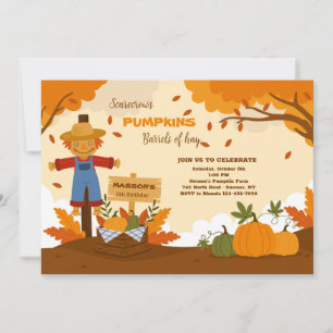 Uitnodiging voor herfst pompoenenveld