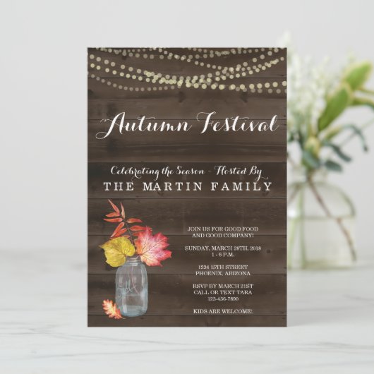 Uitnodiging voor herfst | Rustige Herfst (Staand voorkant)