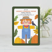 Uitnodiging voor herfst-vogelverschrikker (Staand voorkant)