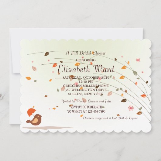 Uitnodiging voor herfstborrel (Voorkant)