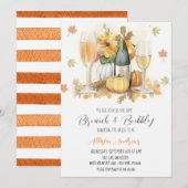 Uitnodiging voor herfstbrunch, brunch en bubbels (Voorkant / Achterkant)