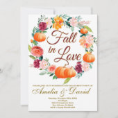 Uitnodiging voor herfstverbintenis, herfst couples (Voorkant)