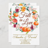 Uitnodiging voor herfstverbintenis, herfst koppelb (Voorkant / Achterkant)