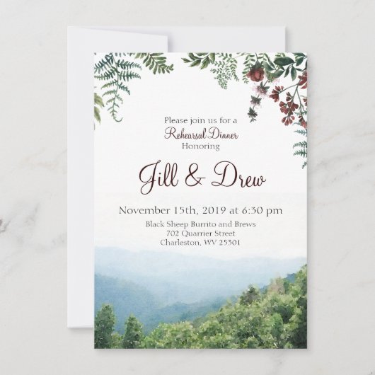 Uitnodiging voor herhalingsdiner - Herbstrouw (Voorkant)