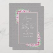 Uitnodiging voor hernieuwde weduwen Uitnodiging le (Voorkant / Achterkant)