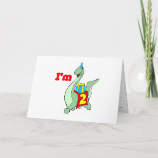 Uitnodiging voor het 2e verjaardagsfeest - Dinosau