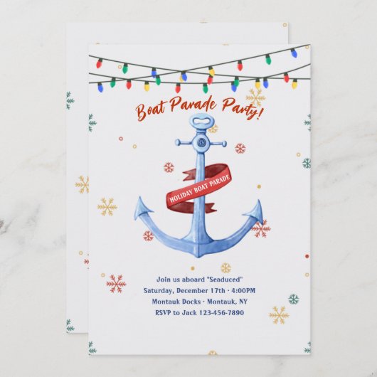 Uitnodiging voor het bootfestival en de pleziervaa (Voorkant / Achterkant)