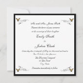 Uitnodiging voor het bruiloft van Butterflies en S (Voorkant)