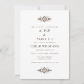 Uitnodiging voor het bruiloft van de Zuidwestelijk (Voorkant)